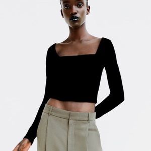 Zara square neckline long sleeve (MEDIUM)